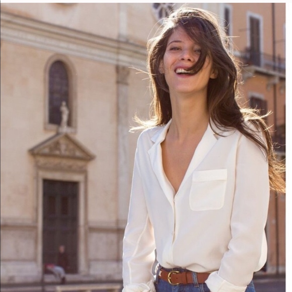 Sezane silk blouse